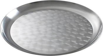 Hendi Serviertablett, Pfauenaugenschliff, Tablett, ø300mm, Edelstahl