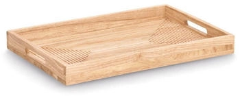 Zeller Zeller Tablett Stripes, Gummibaum/MDF 25663 , Ma&szlig;e (L x B x H): 30,5 x 45,7 x 4,5 cm
