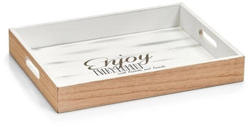 Zeller Zeller Tablett Enjoy, Holz, ca. 40 x 30 x 5,5 cm