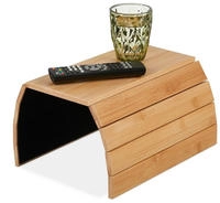 Sofatablett Armlehne, Bambus, Armlehnentisch F&uuml;r Couch Und Sofa, Bxt: 48 X 32 Cm,