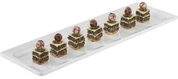 APS 83433 GN 2/4 Tablett "PURE", 53 x 16,2 cm, Höhe 3 cm, Melamin, weiß