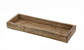 Spetebo Holz Kerzen Tablett eckig - 2 Größen