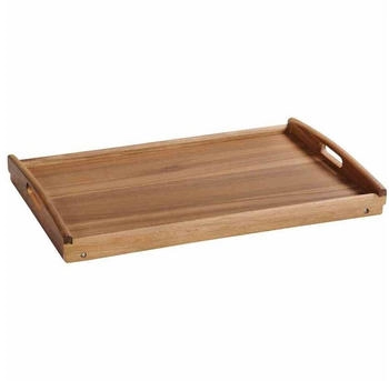 Kesper Serviertablett 55x35x24 mit Füßen Akazienholz