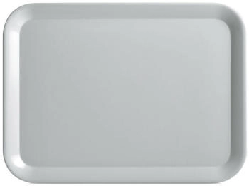 Zeller 26697 Melamintablett, Grau, 43.5 x 32.5 cm, Serviertablett, stapelbar, Kratzfest