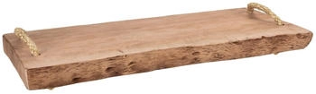 Spetebo Massivholz Servierplatte 50x20 cm - 2 Griffe - Holz