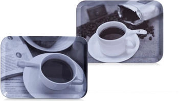 Zeller Melamintablett, "Kaffee-Design"