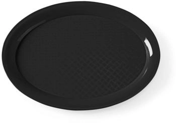 Hendi Serviertablett oval, Polypropylen, 265x195x(H) 15mm, Schwarz