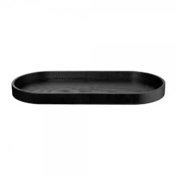 ASA wood Holztablett oval schwarz 35,5x16,5cm