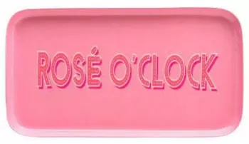Gift Company Dekotablett klein Rosé o'clock - Trendiges Design rosé