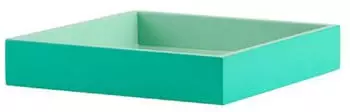 Gift Company Dekoratives Serviertablett Spa Grün 19x19 cm shiny grün/matt hellgrün