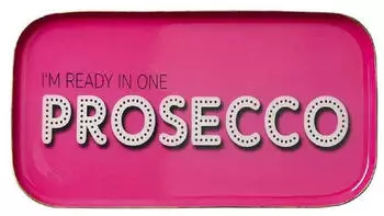 Gift Company Dekotablett Love Trays S pink Prosecco Design pink
