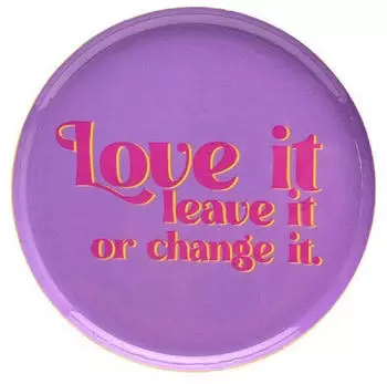 Gift Company Rundes Dekotablett XS Lila Love Trays von - lila