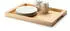 Continenta Tablett rechteckig mit Griffmulden aus Gummibaumholz (59 x 40 x 4,3 cm)