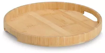 Zeller Serviertablett Bambus rund hellbraun &Oslash;32x3cm (25670)