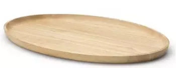 Continenta Tablett Oval Gummibaumholz 23,5x15,5cm