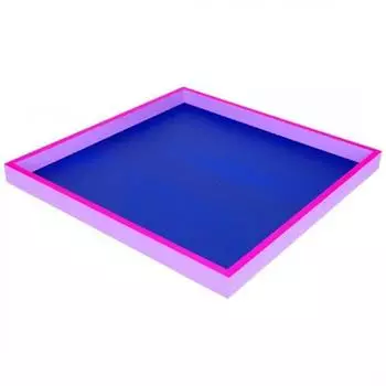 Gift Company Neo Tablett quadratisch dunkelblau/neon lila/lila 32cm