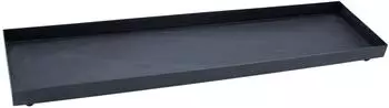 Spetebo Kerzentablett rechteckig, Metall, dunkelgrau, 60x15cm (4162)