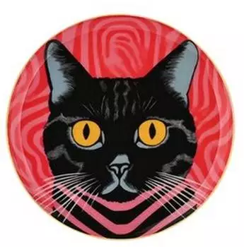 Gift Company Rundes Dekotablett XS Katze Love Trays mehrfarbig