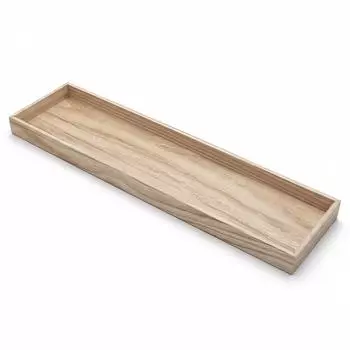 Spetebo Kerzentablett rechteckig, Holz natur, 80x20cm (4773)