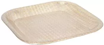 Marrakesch Orient & Mediterran Interior Tablett Jamira aluminium, gold, Ø 34cm (in-tr-6055-34-go)
