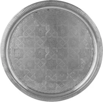 Marrakesch Orient & Mediterran Interior Tablett Nacera silber 38cm (za-8890-38-s)