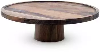Spetebo Tischpodest Akazienholz, rund, braun, 30cm (Spetebo)