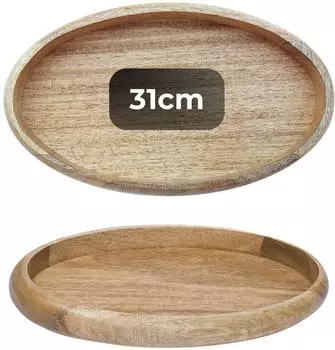 Marrakesch Orient & Mediterran Interior Cagdas Deko-Tablett oval, Holz, 31x18cm (se-301-kl)