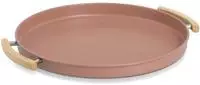 Zeller Present Tablett "Serviertablett, Metall/Gummibaum, mocca" Trendfarbe,...