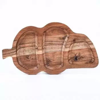 Marrakesch Orient & Mediterran Interior Leaf Serviertablett Akazienholz 35x15cm (di-0830)