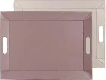 freeform Tablett DUO Wendetablett Kunstleder altrosa/creme 55x41cm (FFTM2561)