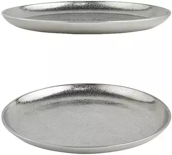 Marrakesch Orient & Mediterran Interior Koya Serviertablett aus Aluminium, rund 35cm (di-424009)