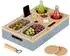 Relaxdays Couchbar Sofatablett mit Snackschalen, Bambus