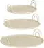 MICA Decorations Tablett mit Griffen, 3er-Set, Eisen, offwhite
