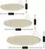MICA Decorations Tablett mit Griffen, 3er-Set, Eisen, offwhite