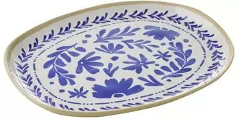 APS FLORYN Tablett GN 1/1, Melamin, blau/wei&szlig;, beige (85441)