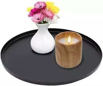 Spetebo Metall-Kerzentablett schwarz, &Oslash; 30cm (3300)