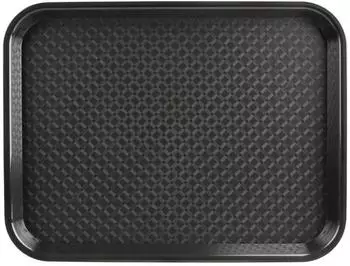Olympia Kristallon Fast-Food-Tablett, Polypropylen, schwarz, 450x350mm (P507)