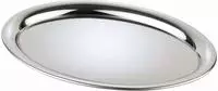APS Serviertablett KAFFEEHAUS, Edelstahl, oval, hochglanz; 26.5x19.5x1.5 cm...