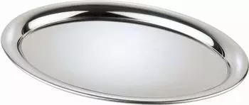 APS Serviertablett &bdquo;Kaffeehaus" oval, Edelstahl hochglanzpoliert, 26,5x19cm (30116)