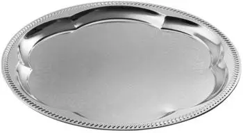 APS Partyplatte rund, Metall, silber, Ø 35cm (393)