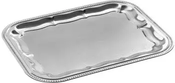 APS Partyplatte rechteckig, Metall verchromt, 41,5x31cm (00392)