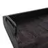 Spetebo Deko Tablett XXL Holz mit Metallgriffen, schwarz, 90x20cm (270983)