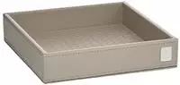 Joop! Tablett Bathline, Grau, Beige, Kunststoff, quadratisch, 17x3.5x17 cm,
