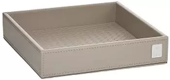 Joop! Bathline Tablett quadratisch, grau, Lederimitat (11080413)