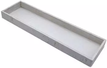 Spetebo Deko-Tablett Holz, shabby weiß, rechteckig, 60x17cm (54421)