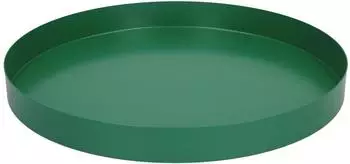 Butzon & Bercker Tablett aus Edelstahl, dunkelgrün-matt, Ø 30cm