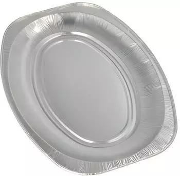 Papstar Servierplatte oval, Aluminium, 35cm x 24,5cm, 100 Stk (14890)