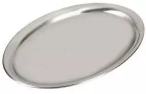 APS Germany Serviertablett oval Edelstahl 26,5 x 19 cm