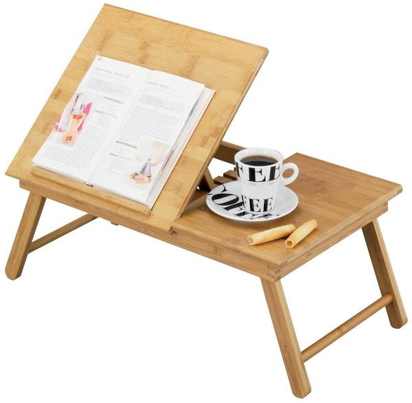 Zeller Bett-Tablett mit Leseklappe Bamboo