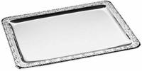 "APS Tablett "SCH&Ouml;NER ESSEN", (B)500 x (T)360 mm, silber"